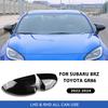 Side Rearview Mirror Cap Wing Mirror Cover For   2024 2025 Subaru BRZ Toyota GR86 Carbon Fiber Style Glossy Black