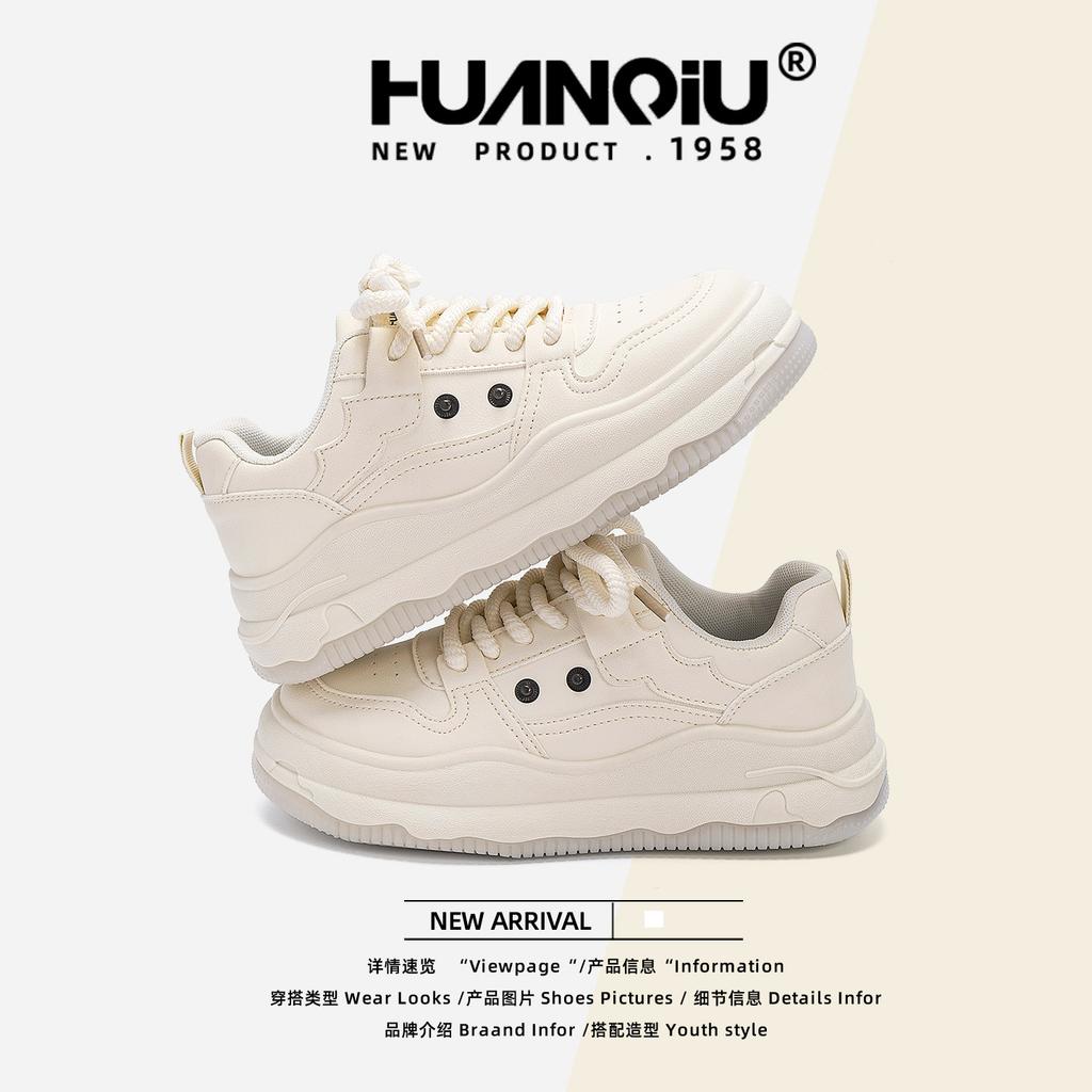 Global Schuhe mit dicker Sohle Damen ZHQ5267-1 neu Herbst vielseitige Nische lässige kleine weiße Schuhe Damenschuhe Tide