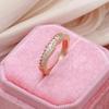 Kinel Natural Zircon Full Paved Rings For Women Luxury Rose Gold Color Fine Jewelry