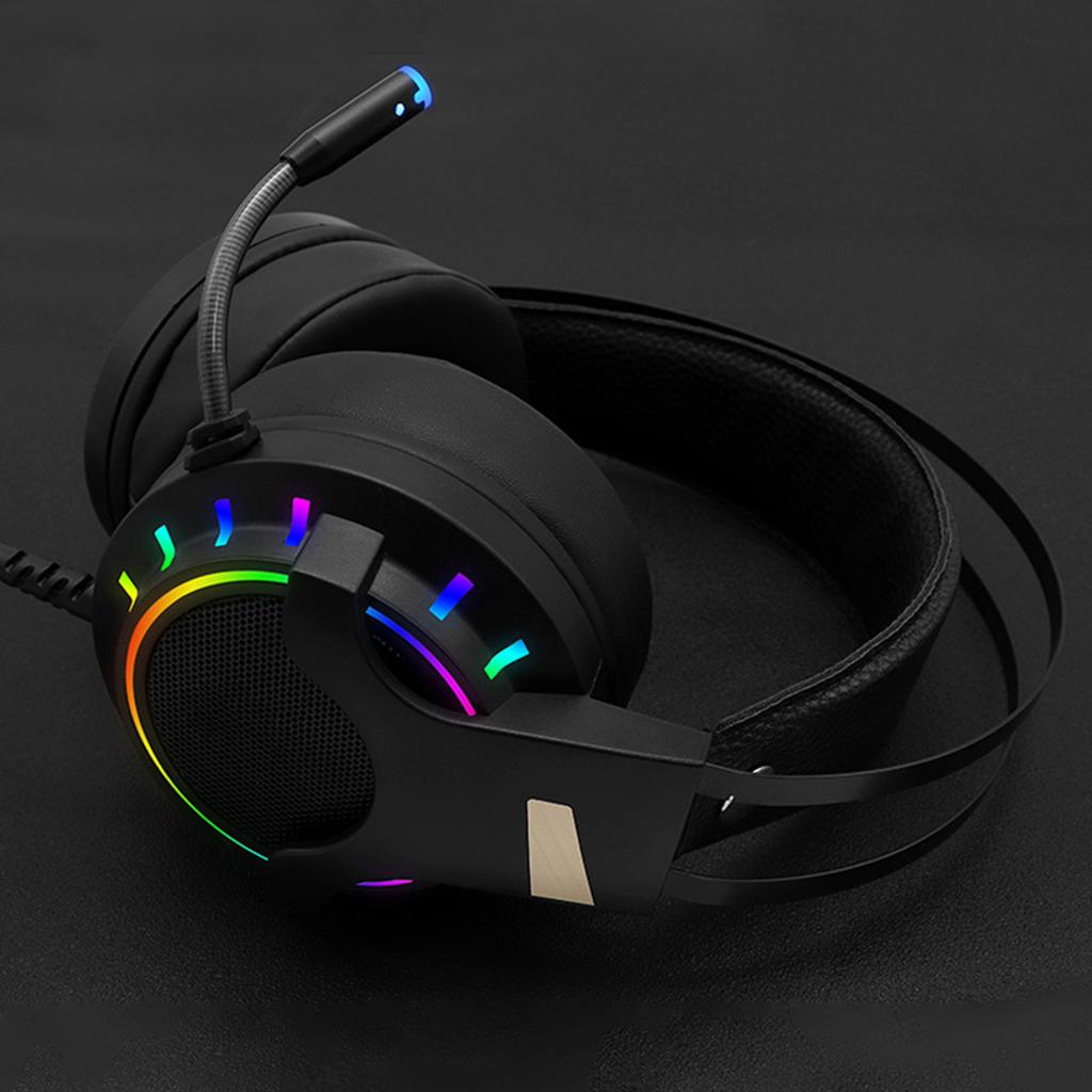 K3 7.1 Gaming Headphones Wired Surround Sound Headset Earphone with Microphone LED Light