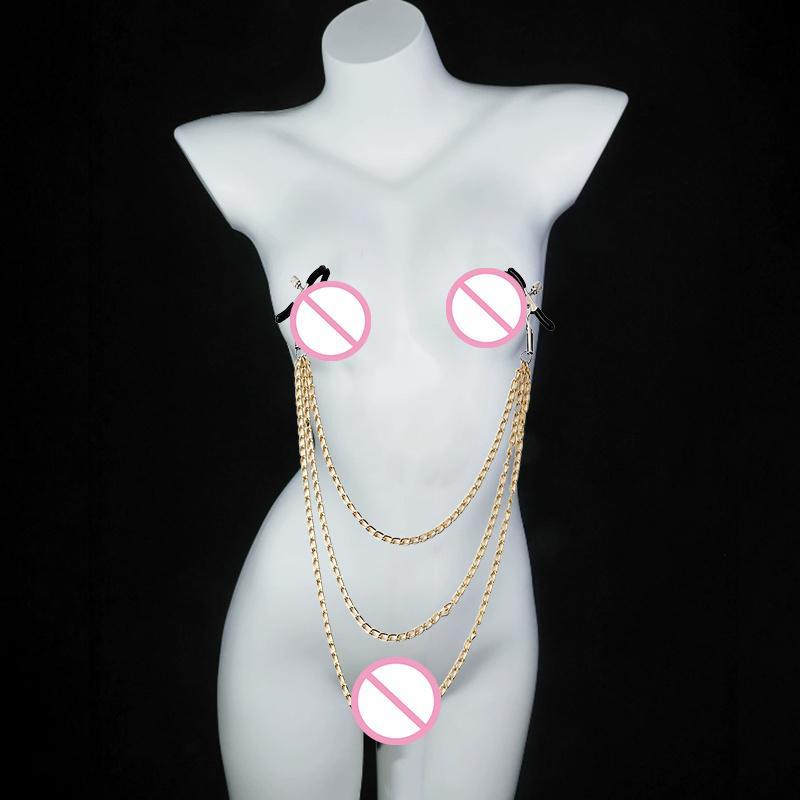 Multiple Colors Nipple Clip With Chain Stimulator Clitoris Clamps Slave Adult Games Body Clamps Accessories Bondage Nipple