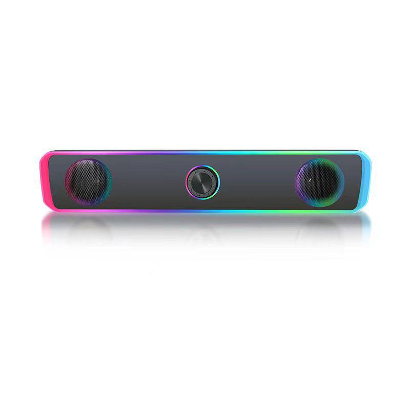 

K2853 Bluetooth Desktop Speaker with Subwoofer and USB, featuring Cool Lighting Effects.