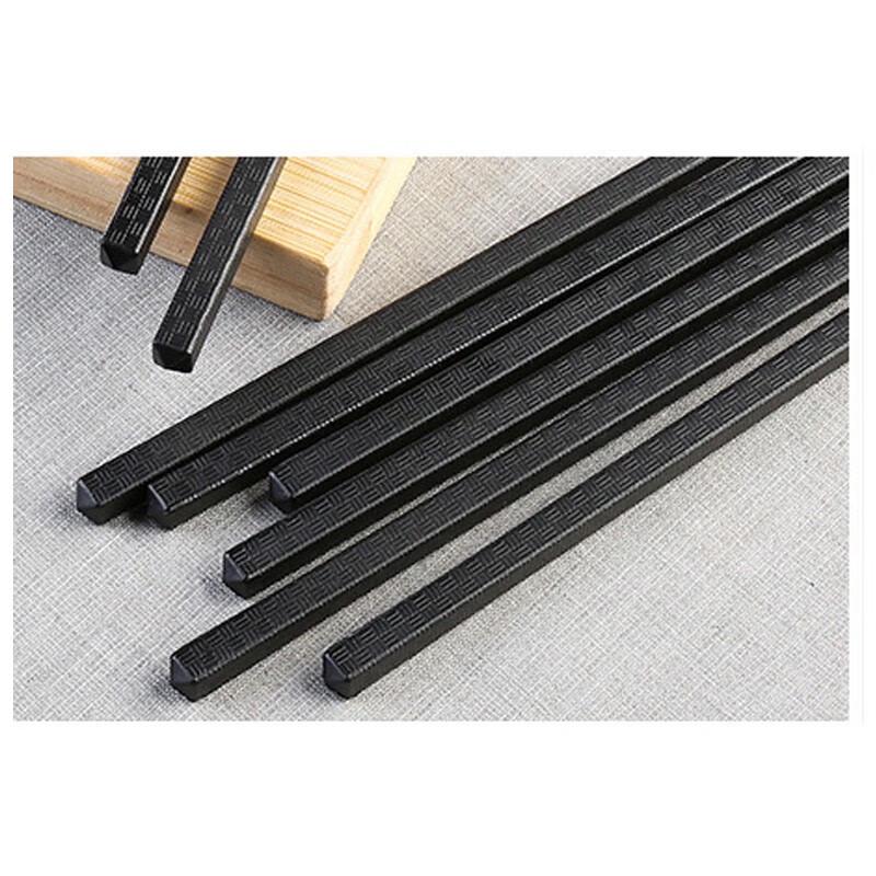 Homeglen Schwarze Legierung Essstäbchen, 100 Paar