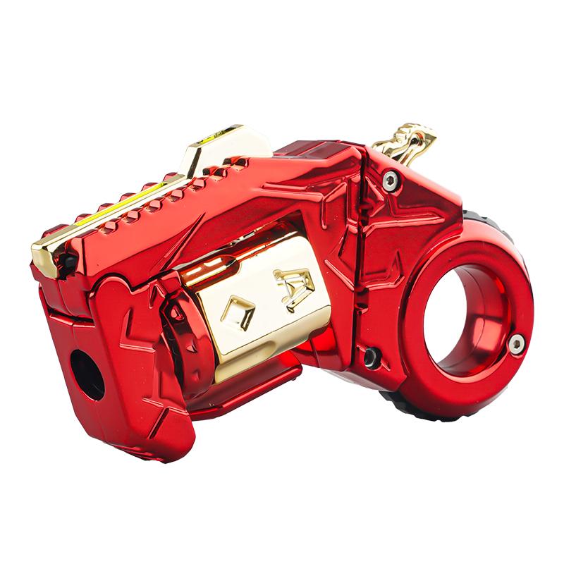 Novelty Fidget Toy Alloy Mini Shell Ejecting Gun Hand Spinner Fun Stress Relief Multiple Modes Christmas Birthday Gift for Boys