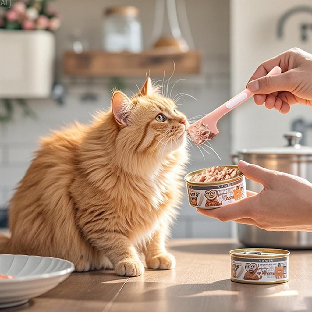 Silicone Canned Food Spoon For Pet Food, Used For Feeding And Storing Wet Food