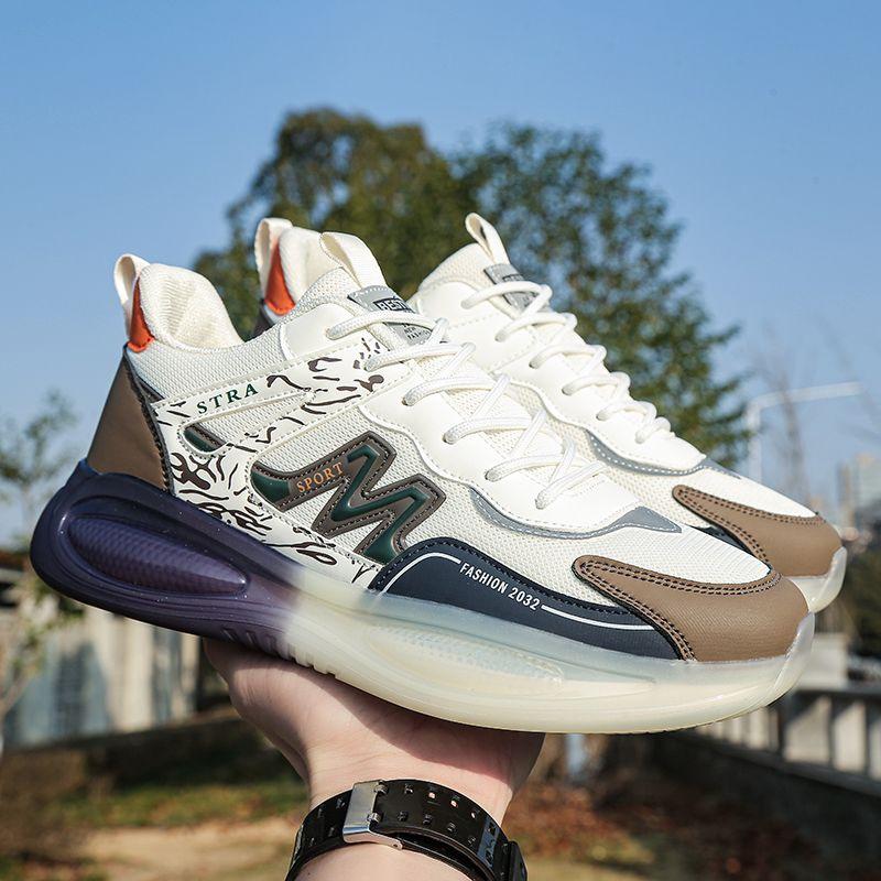 Leather casual shoes waterproof new casual non-slip breathable sports shoes soft sole light running