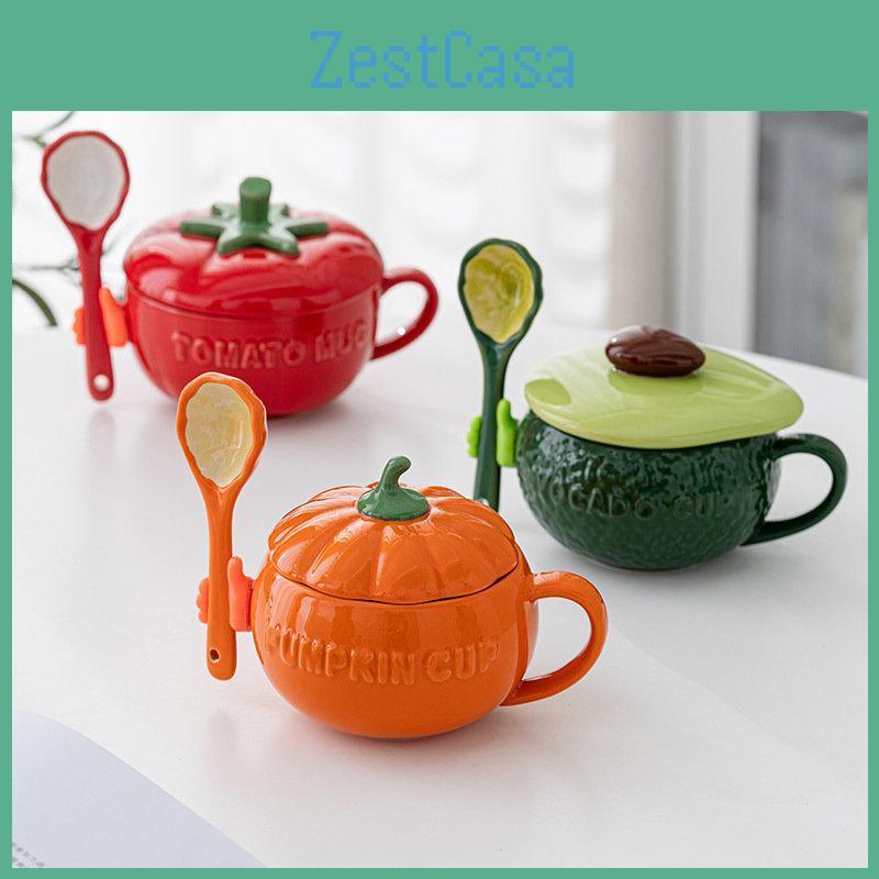 Ceramic Pumpkin Mug Lovely Creative Milk Cup Couple Afternoon Tea Coffee Cup Modern Home Breakfast Oat Cup Drinking Set