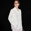 Wudao Women's 100% Cotton Loose-Fit Lapel Shirt