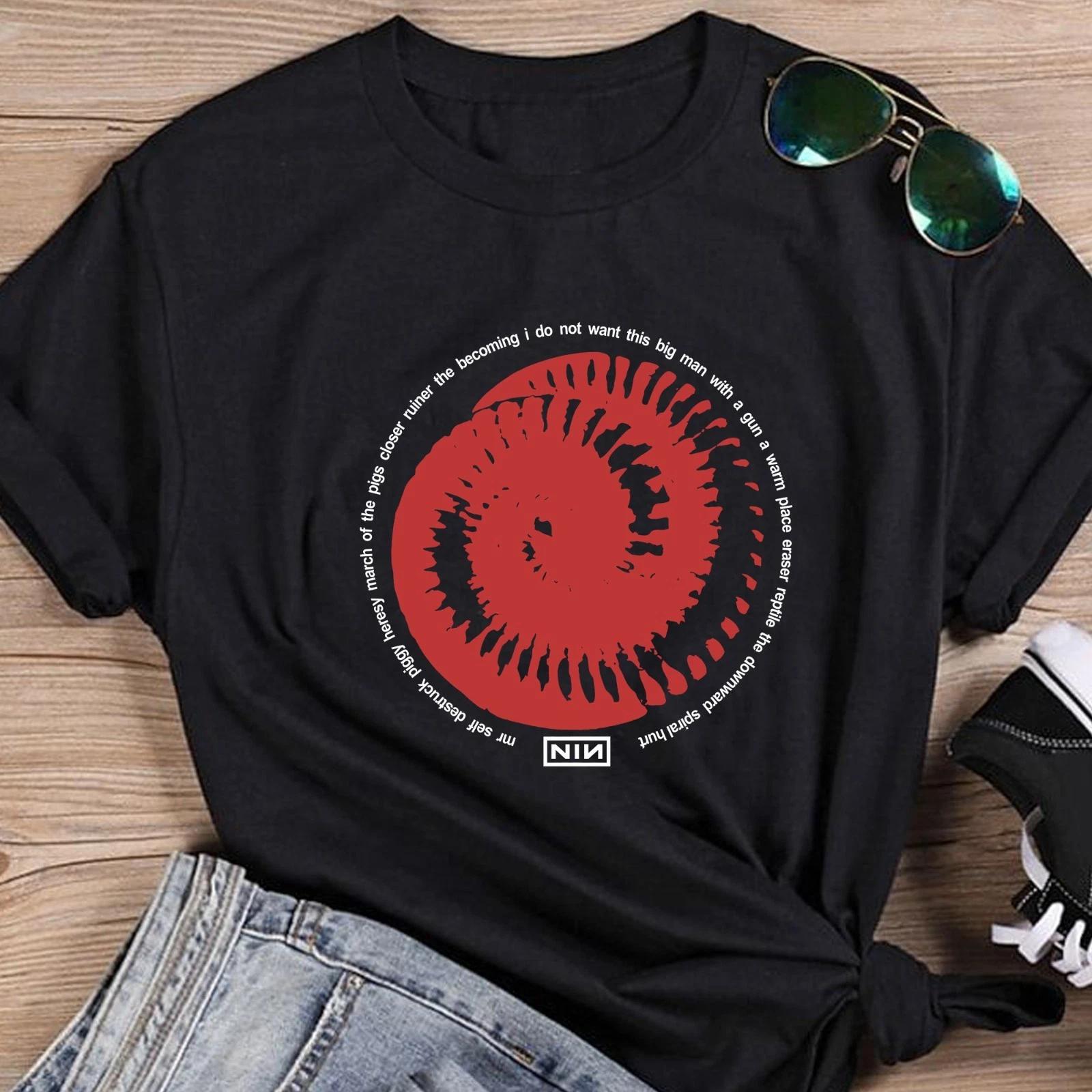 Vintage Nine Inch Nails The Downward Spiral Shirt, NIN Rock Band Tee Rock Fans L