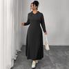 This Is A New Autumn Collection of Women's Wear with A Hooded Dress Featuring A Niche Design and A Stylish Hip-hugging Long Dress