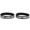 2pcs Silicone Wristband Unisex Special Letter Decor Bracelet for Women Men