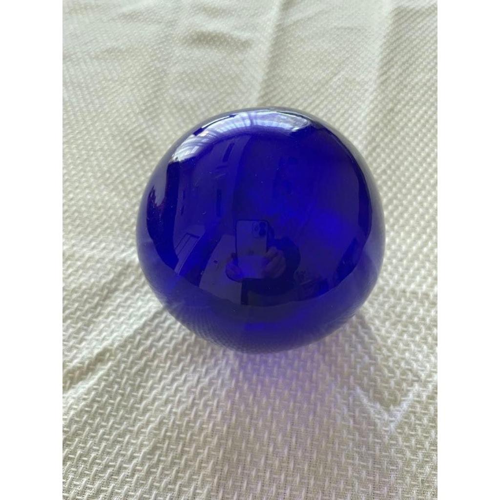 Used [Good Condition/rare] Purchased In Denmark Glass Floating Ball Cobalt Blue Object