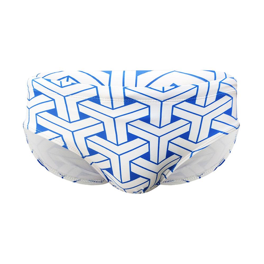 Men Swim Briefs Trunks Color Blocking Fashion Print Tight Fit Sexy Swimwear Beach Wear Tanning Surfing GYM