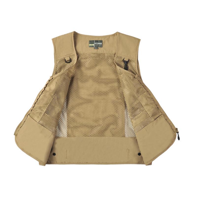 Men's Breathable Mesh Sleeveless Vest - Outdoor Summer Workwear with Custom Print Option