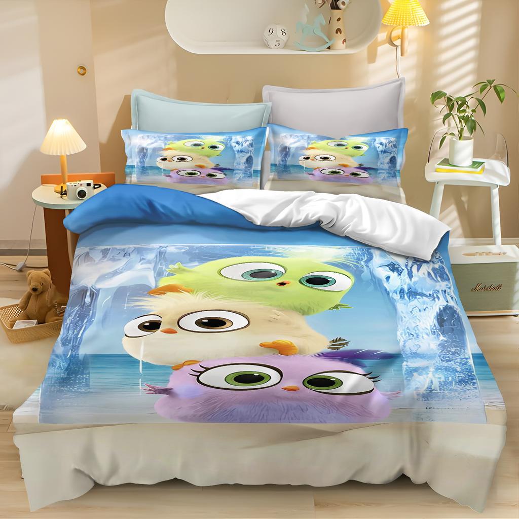 Printed Bedroom Bedding Set Duvet Cover Christmas Gifts Comforte Cartoon With Pillowcase Children's  Suitable and Adults
