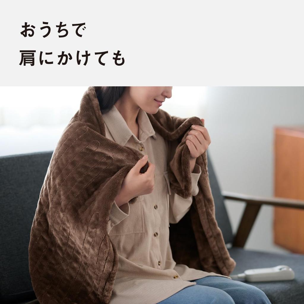 Panasonic Kuruket Electric Heated Lap Blanket Washable Soft Microfiber Throw DC-H6-T