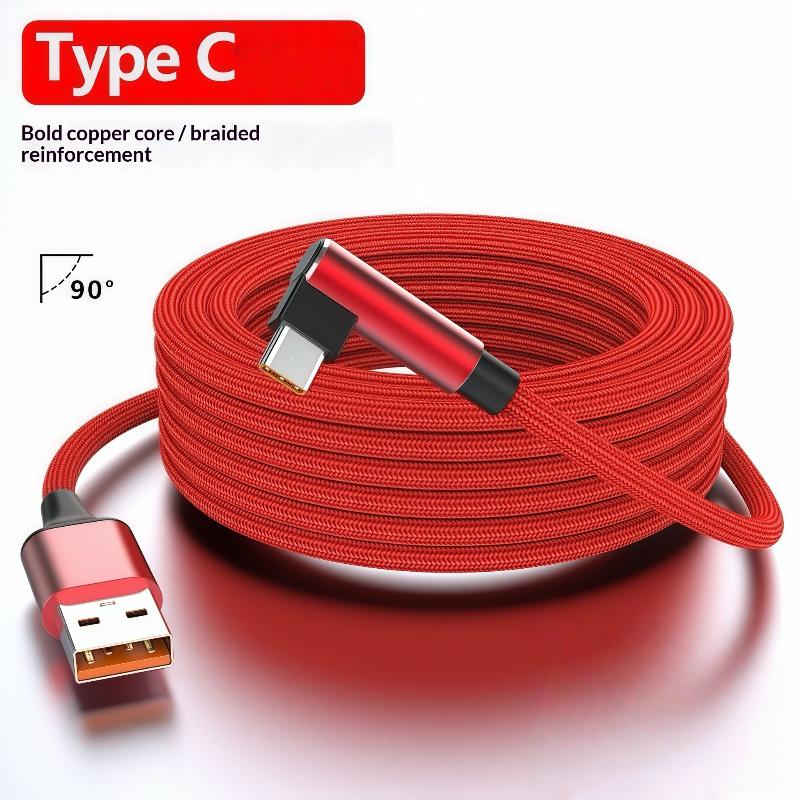 1Pcs 1/1.5/2Meters PD 60W 6A Fast Charge Charging Cable USB-A TO TYPE-C Elbow DATA 480Mbps For Phone Accessories
