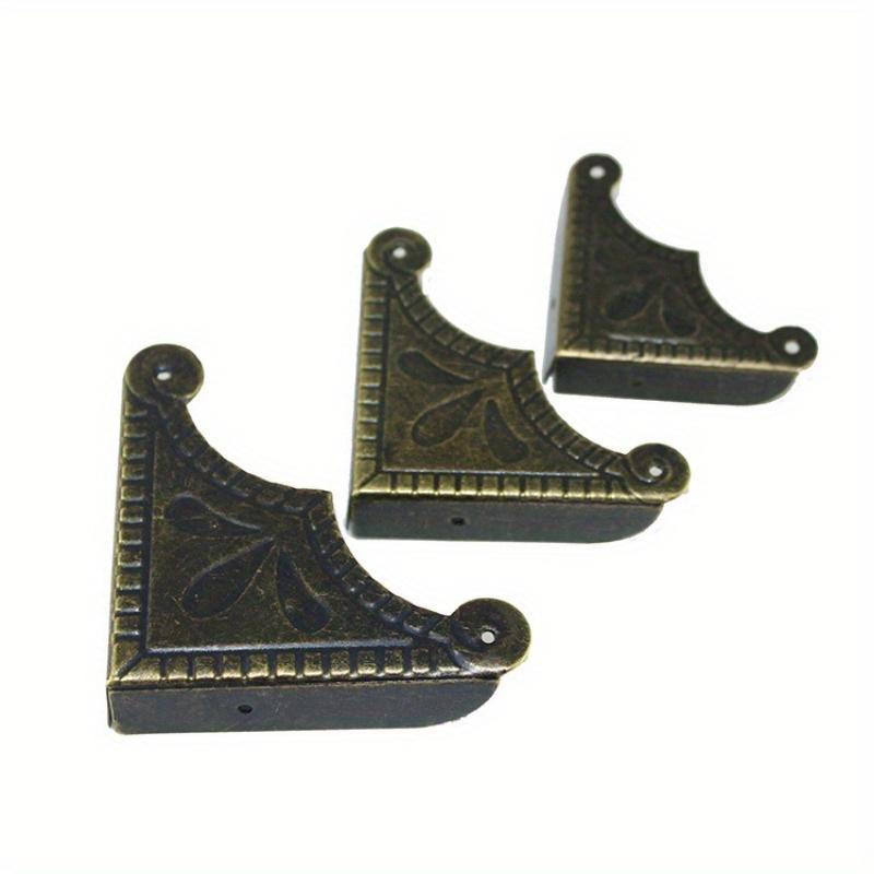 4pcs Antique Corner Box Gift Box Decorative Corner Iron Leather Corner Corner Right Angle Corner Box Corner Protection