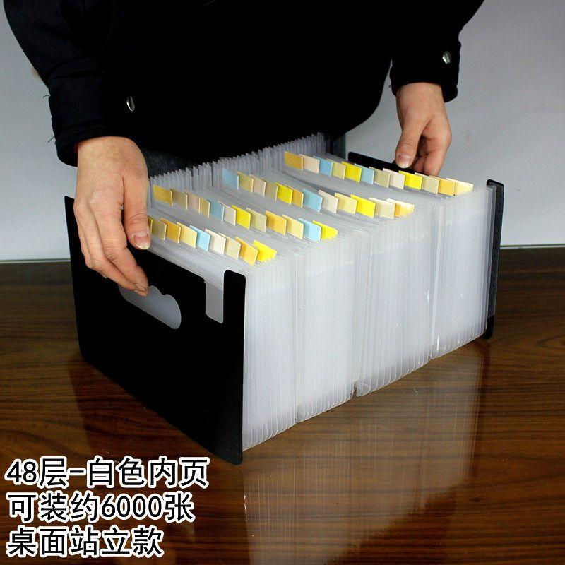 Plastic A5 Invoice Bill Bag Storage Accordion Clip Multi-Layer Insert Box A4 Student Office Folder Sorting Bill Bag