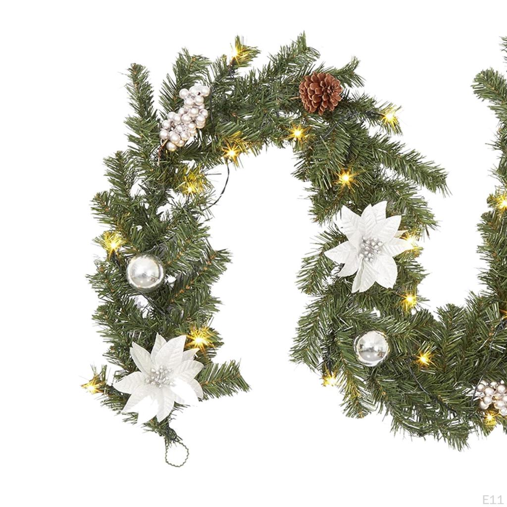 Christmas Garland Artificial Flowers Vine for Wreath Home Table Centerpieces