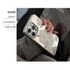 Gentle and elegant, suitable for iPhone 16, iPhone 15 Pro Max, iPhone 17, mirror flower design, Korean style, electroplated for iPhone 13 and 15