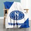 Fc Schalke 23 Customize Your Name Blanket Lightweight Personalized Blanket Comfortable for Nap Picnics Seaside Bed Four Seasons Multipurpose