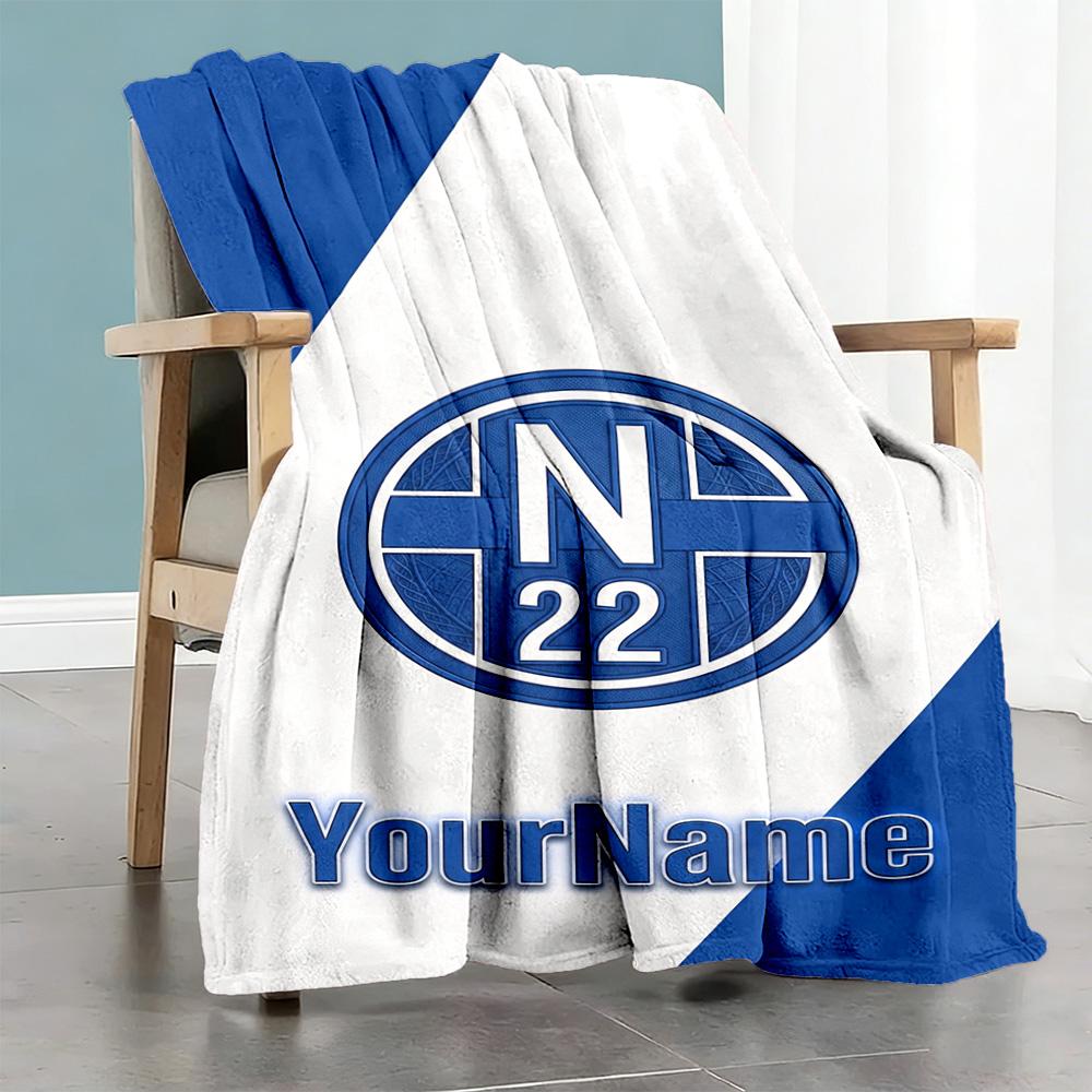 Fc Schalke 23 Customize Your Name Blanket Lightweight Personalized Blanket Comfortable for Nap Picnics Seaside Bed Four Seasons Multipurpose