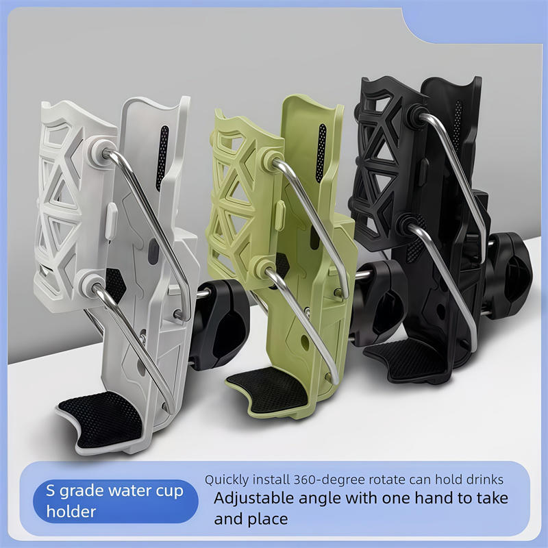 Self Adjusting Cup Holder for Motorcycle Bike Universal Rotatable No-Drilling Cycling Bottle Drink Mount Holder
