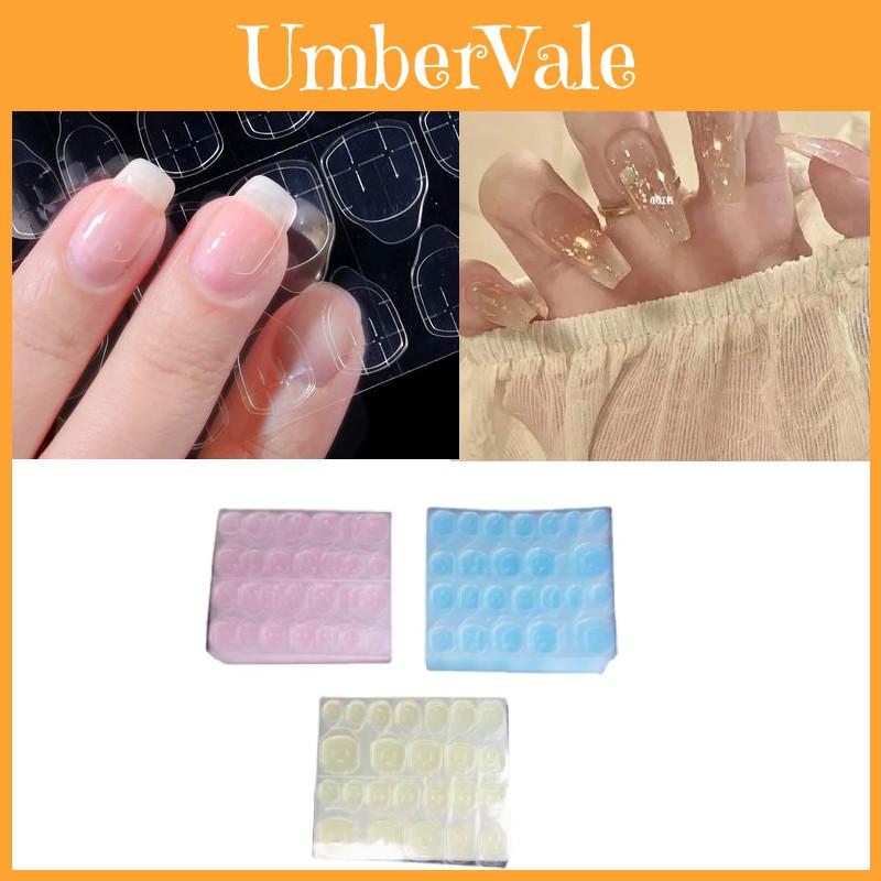 Adesivo Gel Giallo Trasparente Biadesivo a Gelatina per Unghie per Manicure Estesa Durata 24 Pezzi 0,35 mm