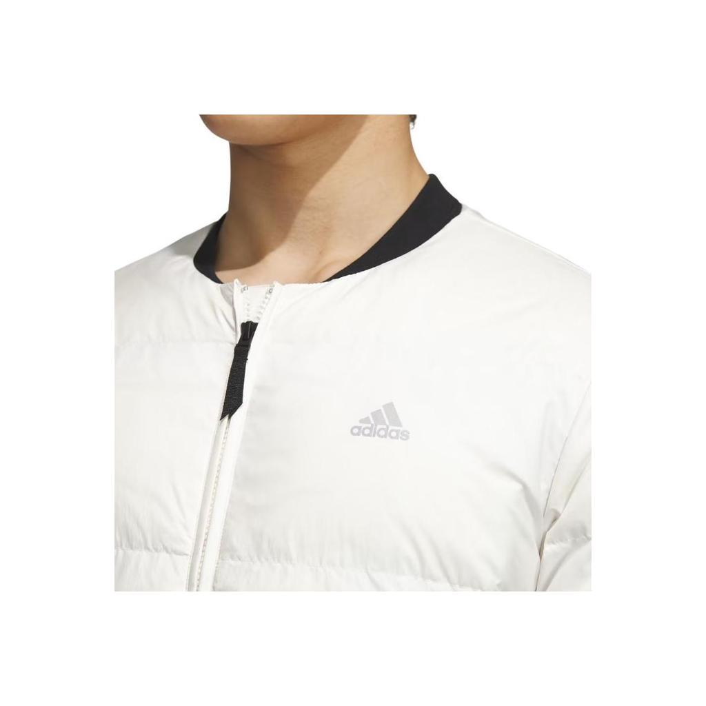 Adidas Logo Letter Print Lightweight Down Jacket Men Outerwear White IT8749
