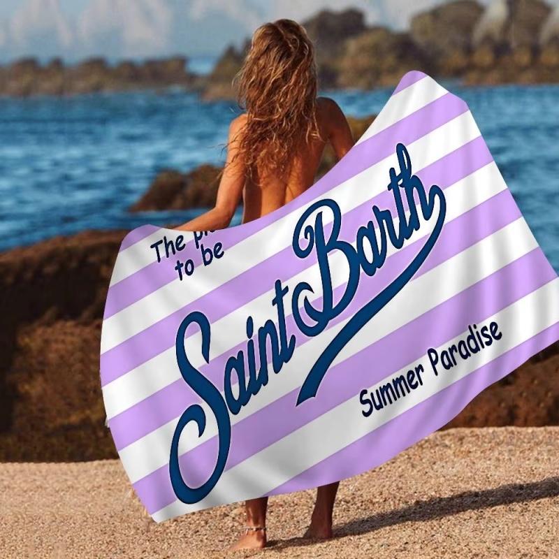 Blauw Witte Gestreepte Saint Barth Strandlaken Lichtgewicht Sneldrogend Microvezel Reis Zwem Bad Handdoek