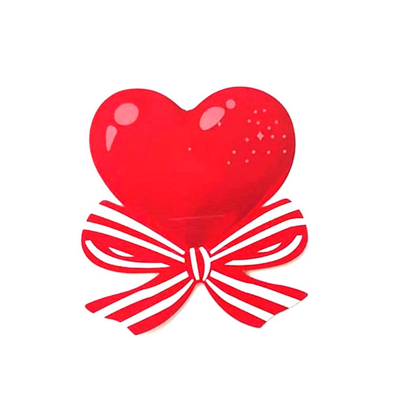50 bucăți de inimă roșie cu fundă acadele carduri de decorare pentru ziua îndrăgostiților, nunta, petreceri de naștere, bomboane, decorațiuni, cadou