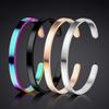 European & American Style 6mm Openable Titanium Steel Bracelet - Non-fading C-shaped Stainless Steel Jewelry