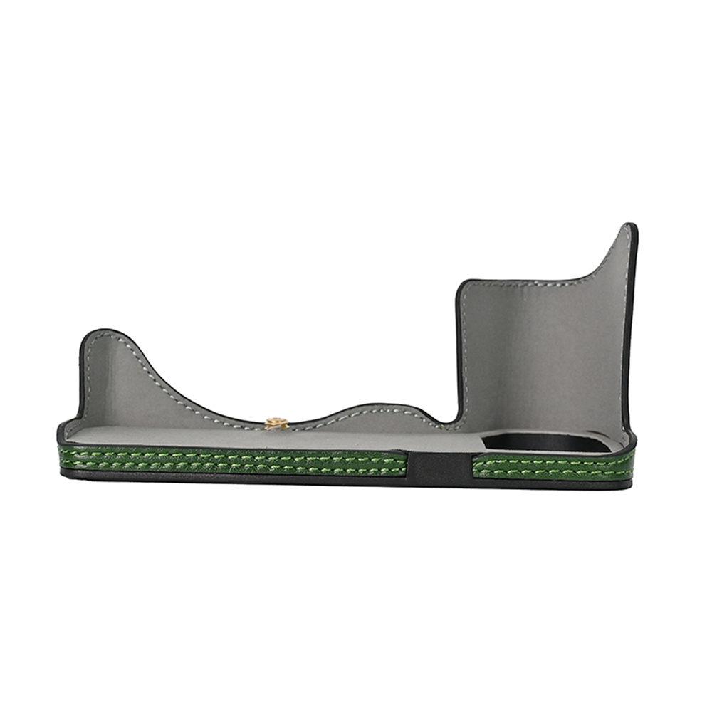 Półpokrowiec na aparat z PU skóry dla Panasonic Lumix S5 S5II S5 M2 Otwór na baterię Dolna pokrywa