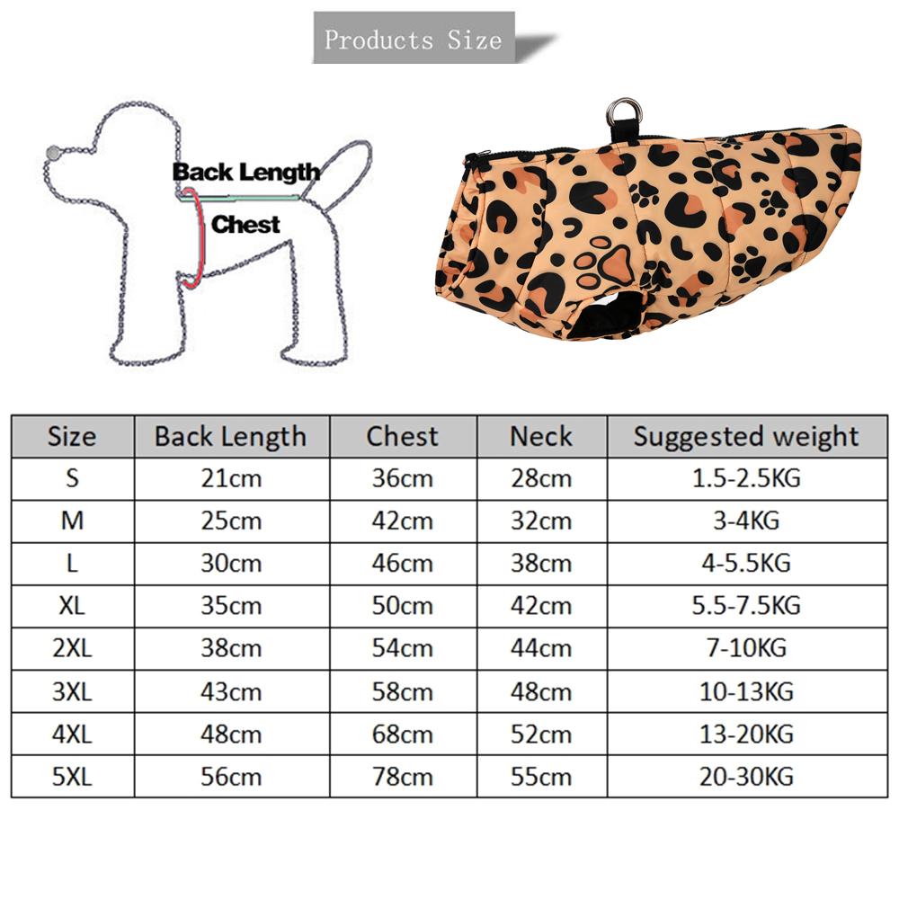 Soft Dog Clothes for Small Large Dogs Warm Puppy Pad Clothing Waterproof Chihuahua Bulldog Coat Print Pet Costumes Autumn Winter