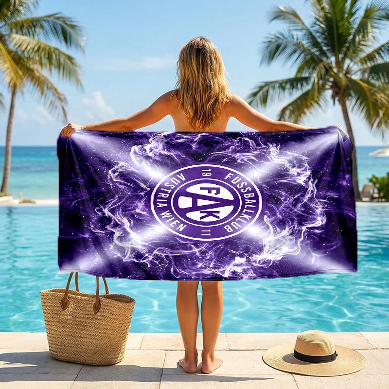 Austria Wien FC stampa Asciugamano da Spiaggia Quick Dry Microfibra Assorbente Portatile da Viaggio Asciugamano da Nuoto