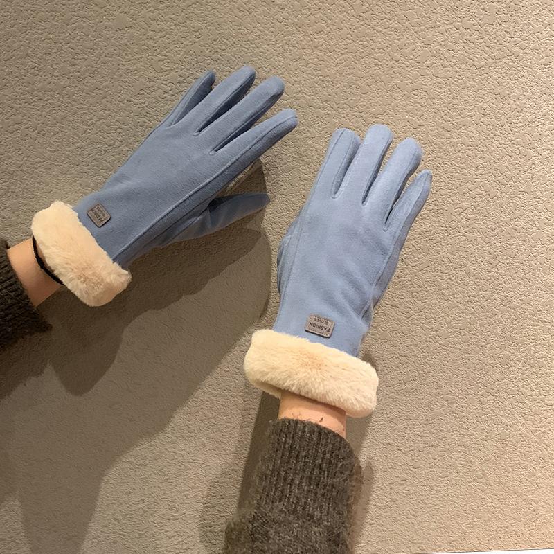 2025 gloves with fleece to keep warm women s driving cold and antifreeze warm gloves One size fits all