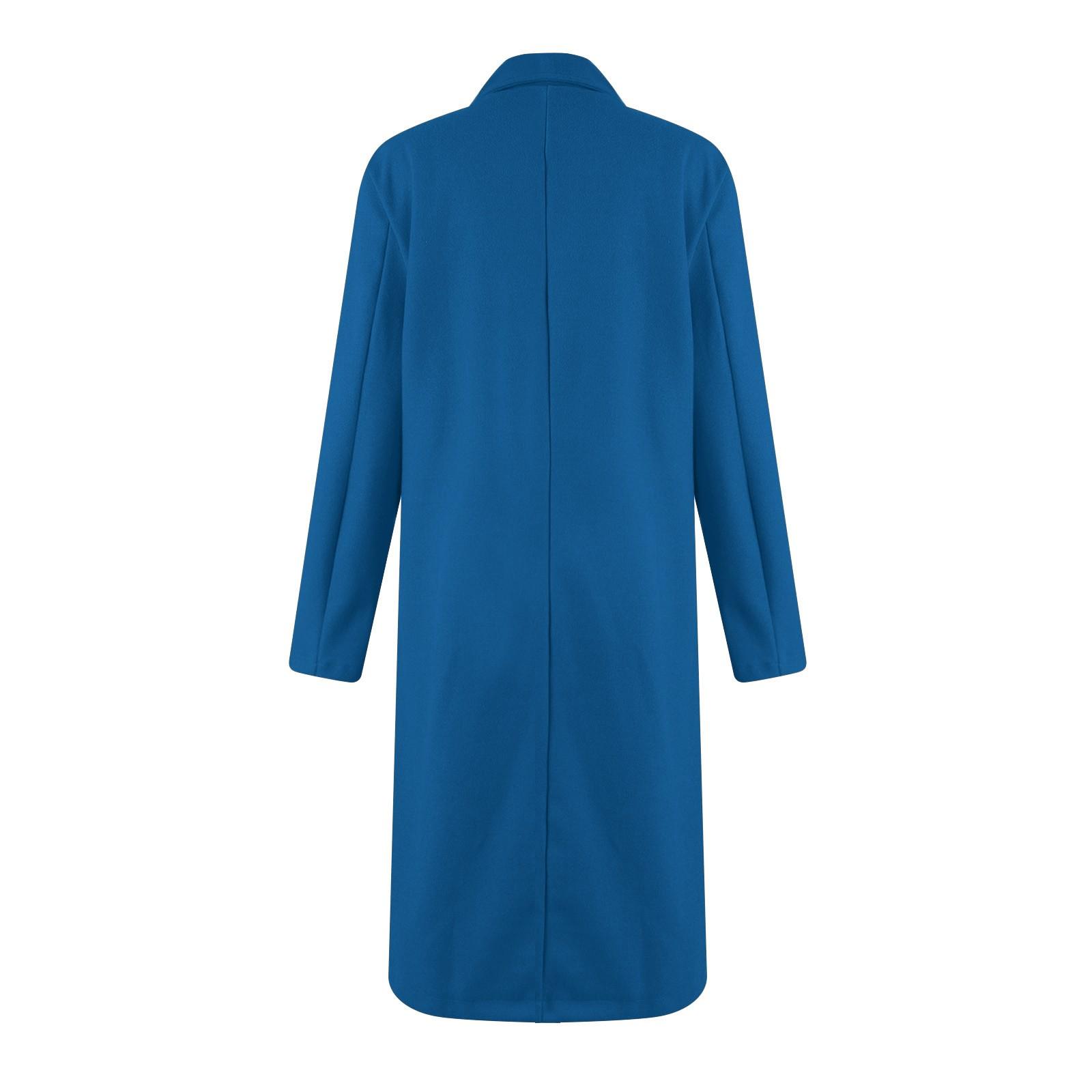 Женское длинное шерстяное пальто-кардиган L — фото 4