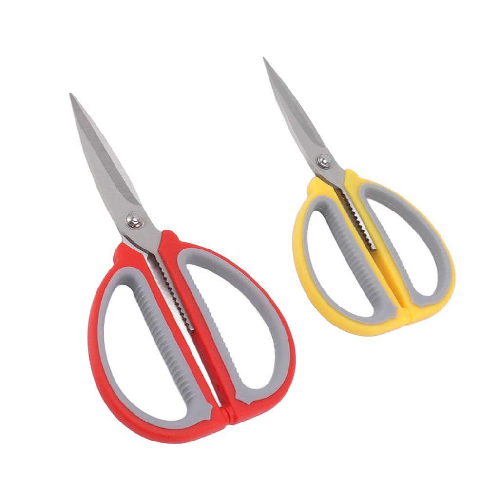 2Pcs Kitchen Scissors Stainless Steel Blade Serrated Edges Heavy Duty Meat Scissors Poultry Shears