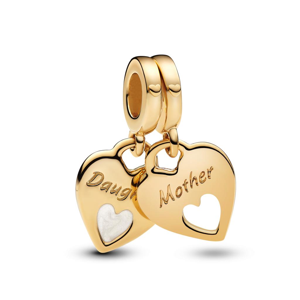 Neuer Avocado Doppel Hängeperle Kupfer Herz Charm Ewigkeit Kreis Anhänger Kompatibel Mit Authentischen Pandora Armbändern Halsketten DIY Schmuck