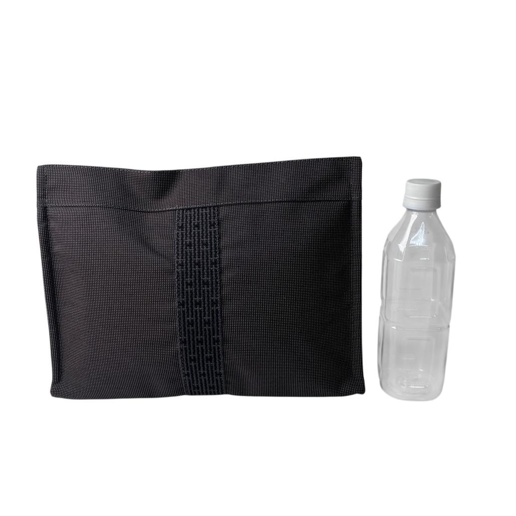 Używana torba kopertówka HERMES płótno szaro-czarne męska