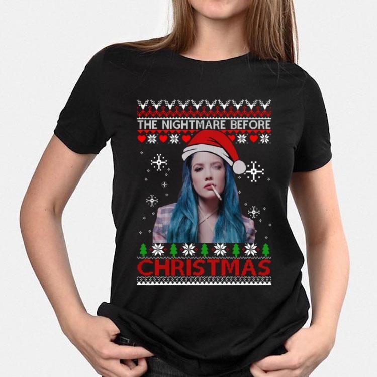 Ugly christmas Halsey the nightmare before Black unisex S234Xl shirt XL