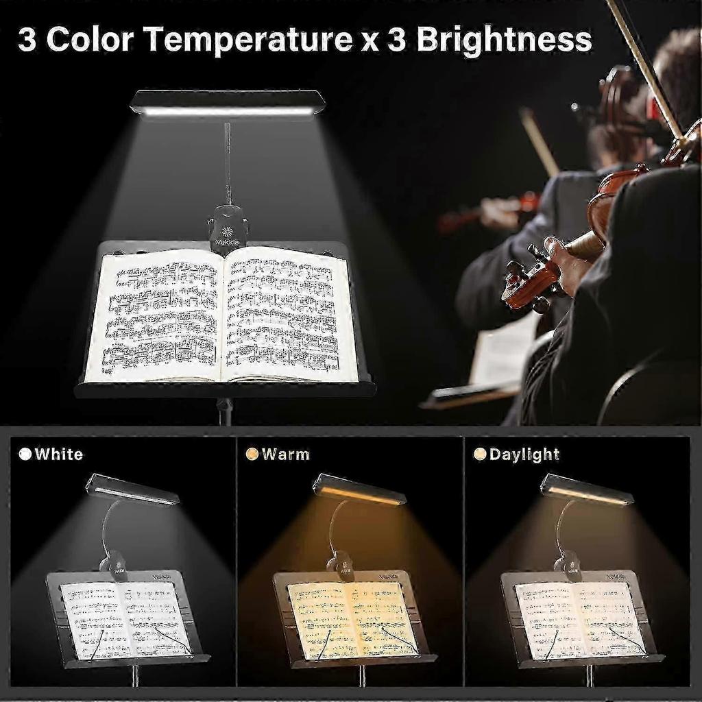 New Music Stand Light-19 Led Professional Musician, Clip On Light For Music Stand, Usb Rechargeable
