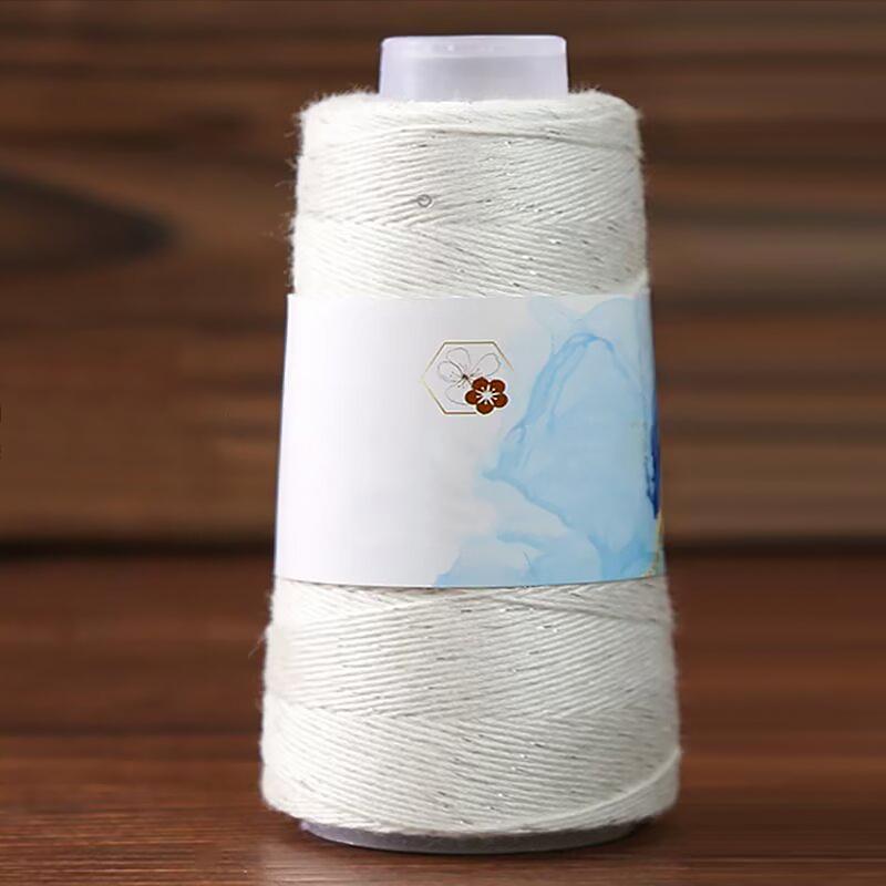 1PC Sequined Yarn Shiny Silk Thread DIY Handmade Silver Thread Yarn Hand Woven Pure Cotton Real Silk Gift Knit
