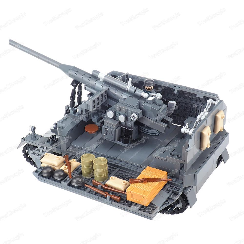 Panzerwelt Blitzkrieg Pz.Sfl. IVc Baustein WW2 Militärfiguren Waffen Zerstörer Panzer Fahrzeug Szene Modell Geschenk Jungen Spielzeug
