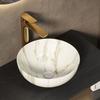 36cm Washbasin with Stone Structure, without Cabinet, without Faucet, White
