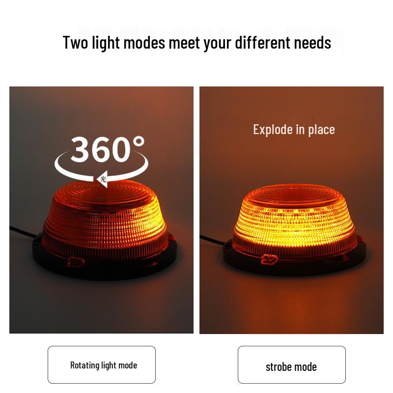 Universal Car Rotating LED Safety Warning Light with Magnetic Base