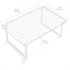 Stackable Metal Kitchen Storage Shelves Set of 2 White 12.5" L x 8" D x 4.5" H