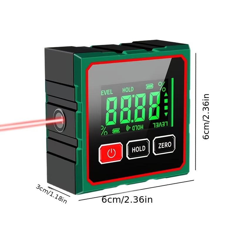 Magnetic Digital Angle Finder Electronic Laser Gauge Ruler 360 Degree LCD Protractor Mini Inclinometer Measuring Tool