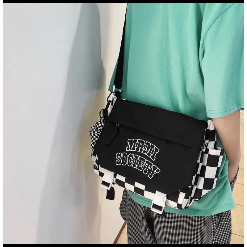 Borsa a tracolla con ciondolo regalo da uomo a grande capacità a griglia borsa da fitness borsa a spalla da donna borsa da coppia XM-2251-